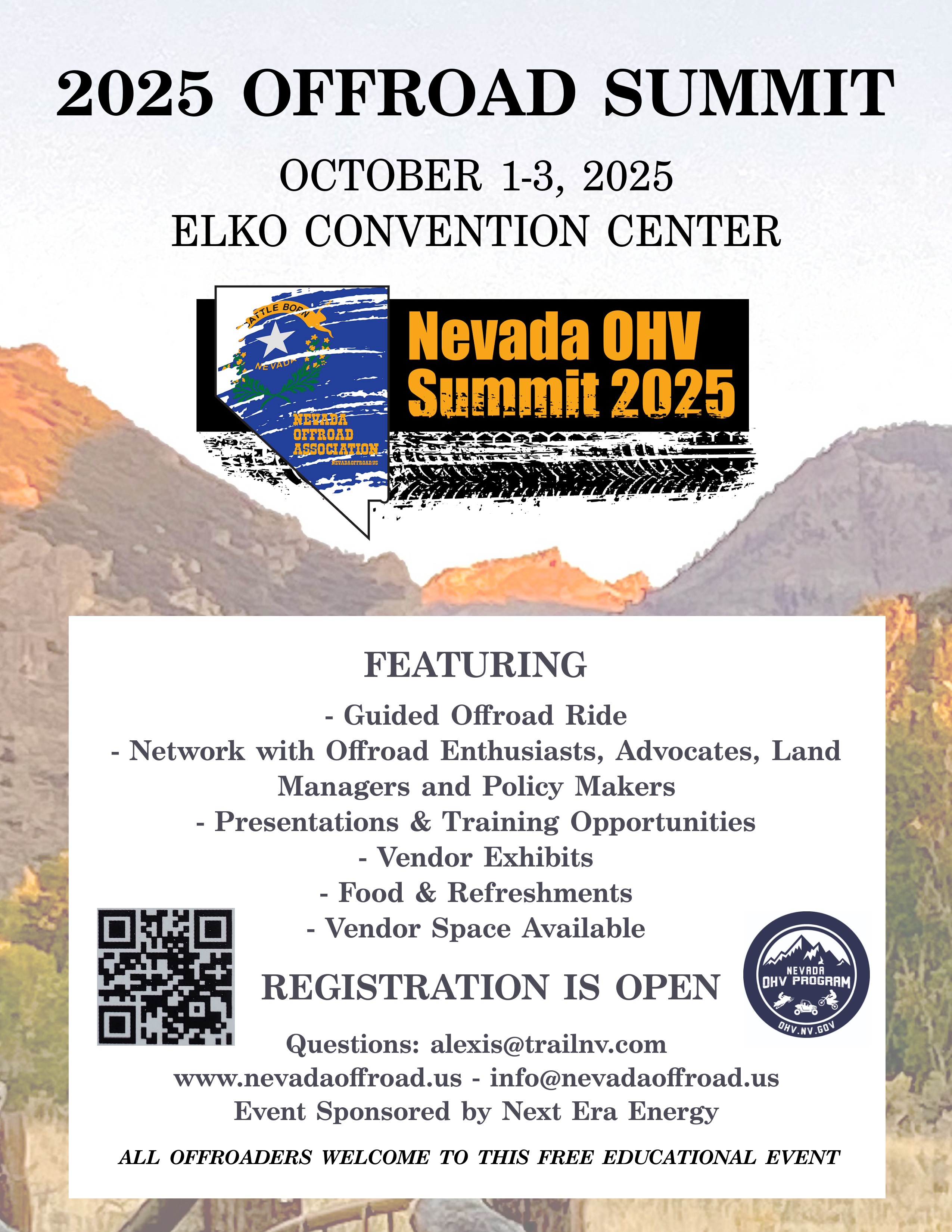 Nevada Offroad Summit Flyer 2025